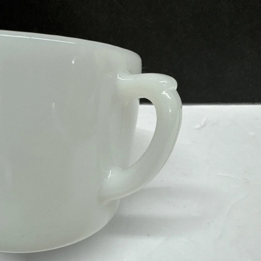 Vintage Fire King Creamer Small Pitcher White USA Oven Ware Spout